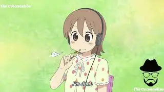 Yuko preparing for the English Exam [ Nichijou ]