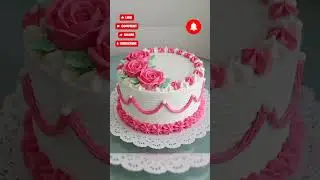 new pink colour cake design ideas/pink theme cake#cake #pink cake #whitecake #cakelovers #cakeimages