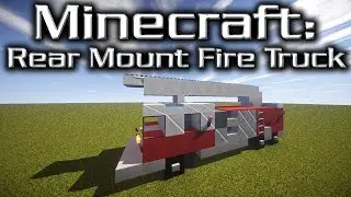 Minecraft: Rear Mounted Fire Truck Tutorial (Designed By Yazur)