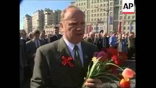 May day demonstration by communists in Moscow
