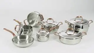 Lagostina Bronze Elegance Stainless Steel 12-Piece Cookware Set