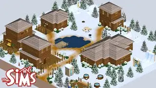 Building Winter Holiday Cabins in The Sims 1