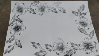 Flowers type of project design #project #design #tulasi #paper #pencil #art #trending #flower 