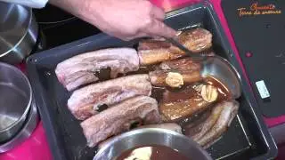 Poitrine de porc et ses légumes confits au épices