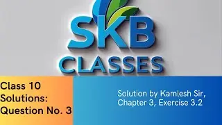 class 10th Pair of Linear Equation in two variables chapter 3 exercises 3.2 question no. 3 solution