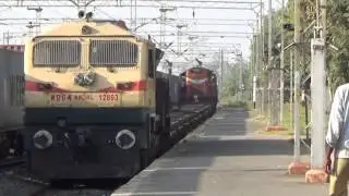 LOCOMOTIVES PLAYING WITH EMPTY RAKE : Phenomenal ALCO EMD Push Pull...!!! - Indian Railways