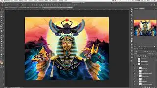 Video Process digital painting illustration Egypt