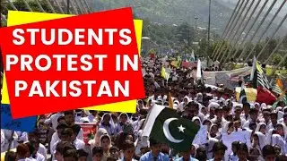 Students of pakistan protest for exam cancel.