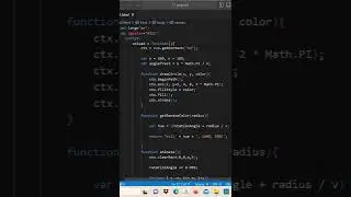 create colorful animation with HTML Canvas | javascript #shorts #tutorial #coding