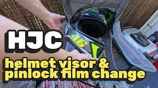 Change motorcycle helmet visor & install pinlock film