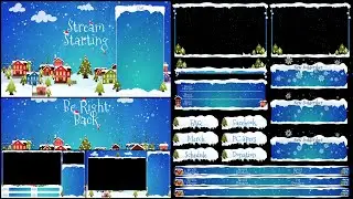 Snowy Christmas | Animated Stream Graphics Overlay Package | Holidays