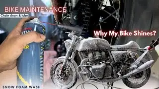 Continental Gt 650 Chain Clean & Lube | Best Way To Wash A Bike | Diesel wash