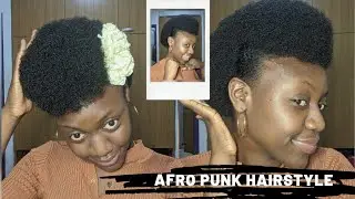 AFRO PUNK HAIRSTYLE FOR SHORT HAIR | EASY AND FAST | DIY