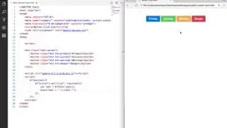Alert button text on click - jQuery