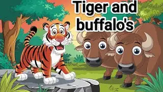 Tiger and Buffalo's - Animated Story For Kids - Moral Story For Kids In Urdu And Hindi