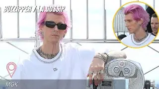 MGK emotional promoting  Life in Pink at the Empire State Building
