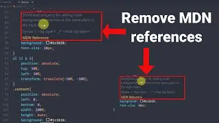 How to Remove MDN  references Developer Hub | #vscode #MDN #DeveloperHub