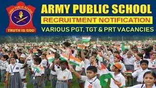 APS Recruitment - Jobs All Over India - Freshers Jobs - PGT/TGT Post - Apply Now !