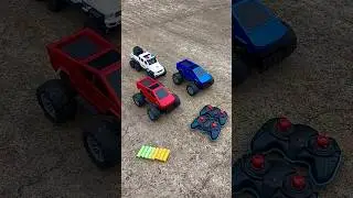 3 remote control monster truck testing #monster #truck #asmr #viral #shorts