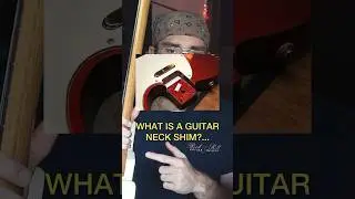 What is a guitar neck shim? #guitar #guitarist #guitarplayer #guitartech #luthier #guitarmods