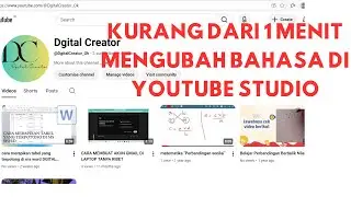 BARU TAU...Cara merubah bahasa di youtube studio DGITAL CREATOR