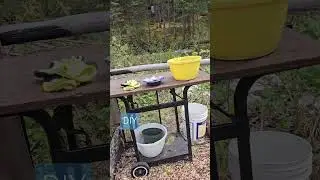 DIY Garden Work Station. #diy #cabinstuff #offgrid #labrador #gardening #workstation