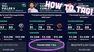 How To Franchise Tag Players In Madden