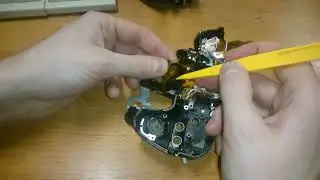Sony Alpha DSLR-A580 repair ON/OFF + shutter button (disassembly camera and cleaning button module)