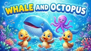 Five Little Ducks Go To Sea-A Whale & Octopus Nursery Rhyme Adventure!| Five Little Ducks Go To Sea!