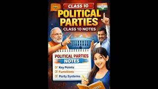 Political party notes 🔥| Class 10 sst | Class 10 Civics chapter 4 #shorts #trending #ytshorts