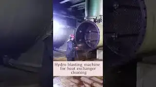 Hydro blasting machine for heat exchanger cleaning #hydrojetting