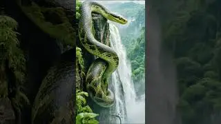 Nature Exploration | Giant Snake #waterfall #snake #nature #shorts