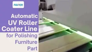 Automatic UV roller coater line for polishing furniture part