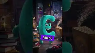 Goodnight Letter E🌙 The Adventure with Letters | Children's Bedtime Story | Relaxing Music #short