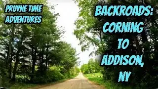 ROAD TRIP #168: South Corning to Addison NY &ndash; Scenic Backroads Dash Cam Ride. Big Fluffy Clouds