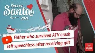 Father who survived ATV crash left speechless after receiving gift from a Secret Santa