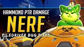 Overwatch HAMMOND DAMAGE NERF - PTR Piledriver bug fixes (Wrecking Ball)