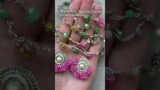 Collana all'uncinetto😍 Braccialetti uncinetto🥰Crochet tutorial😉 Mihaela Coca YouTube #shortscrochet