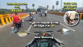 New Motovlog Agaya ❤‍🔥 | Rx100 Uncle Doing Race | Vadodara | R15v4 