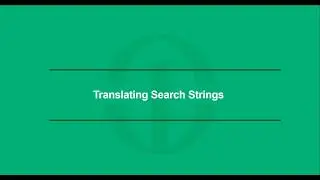 Translating Search Strings
