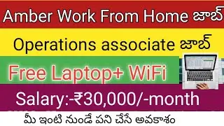 🥳Amber work from home job||Free laptop + WiFi|| Wanted people to join immediately||latest jobs