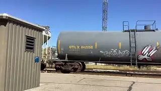 Phoenix outbound train goes by the Tucson station