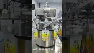 Small type spout doypack pouch laundry liquid, milk, juice filling and capping machine