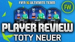 FIFA 16 - TOTY NEUER (96) PLAYER REVIEW! BEST GK ON FIFA 16? (FIFA 16 ULTIMATE TEAM)