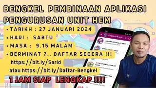 🔴LIVE: PEMBINAAN APLIKASI PENGURUSAN UNIT HEM