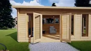 Garden Room Barcelona 21 m&sup2; / 6 x 4 m / 44 mm