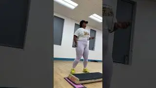 Plus size friendly workout clothing, hip hop step aerobics, plus size girls workout too