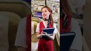 Hot Tea Mid-Flight But With a Twist 😁 #flightattendant #cabincrew #humor