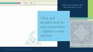 Use Pro-Stitcher Designer to create a quilting design around applique on your quilt.