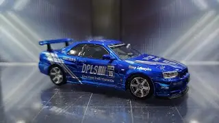 Nissan GTR Diecast Model Car Inno64 Nissan Skyline GTR R34 DPLS TMCS 2025 Exclusive #Unboxing